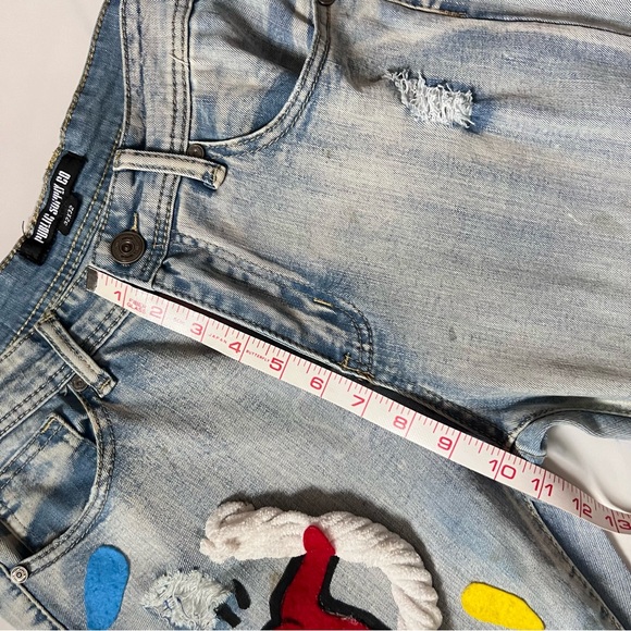Vintage Public Supply co customized ripped Jeans embellished pop Art streetwear - Picture 14 of 16